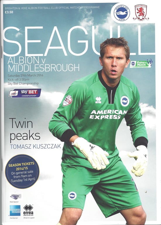 Brighton & Hove Albion FC v Middlesbrough FC